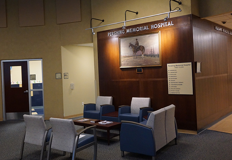 Pershing Health System lobby and waiting area
